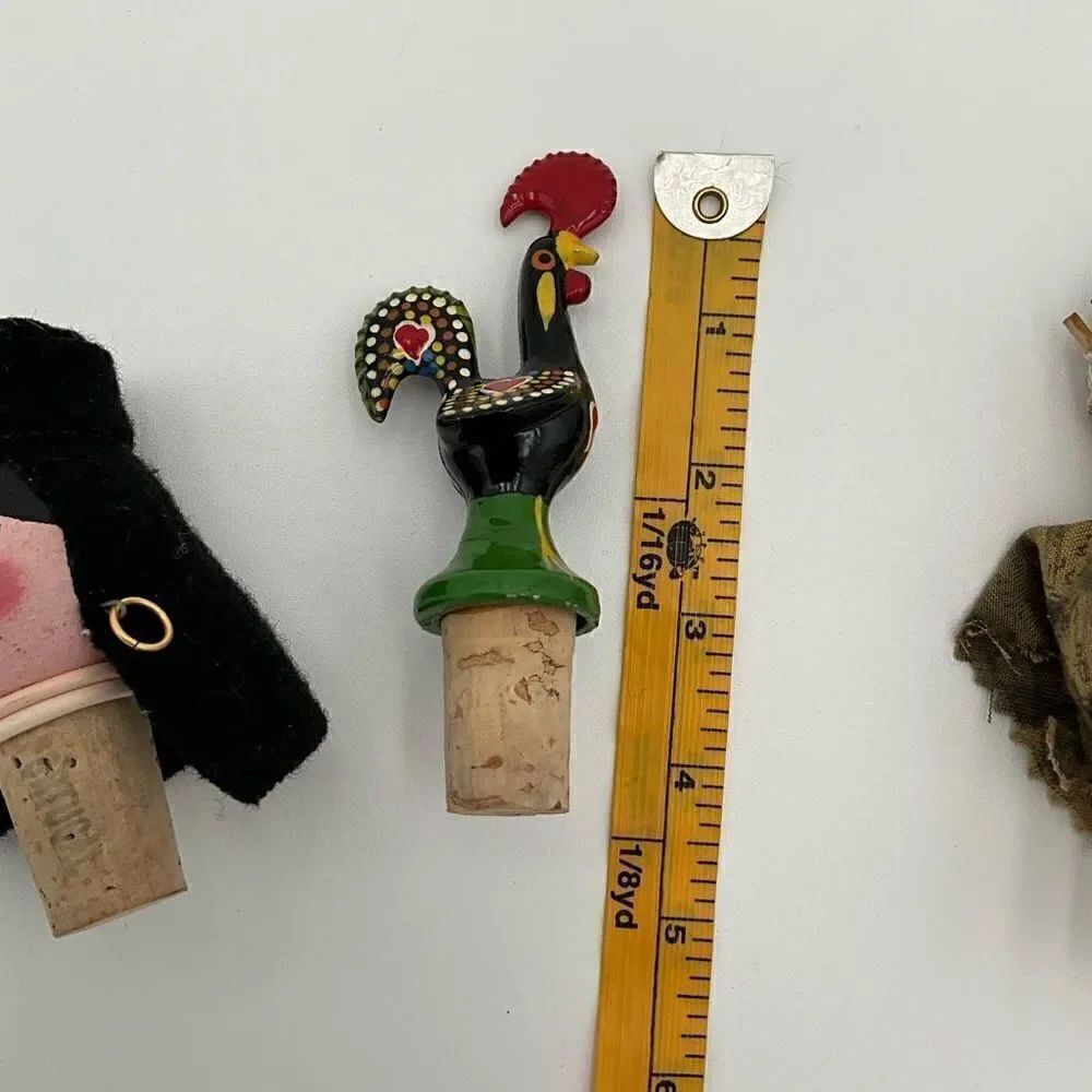 VINTAGE Hand painted Wine Corks Set of 3 - Picture 5 of 6